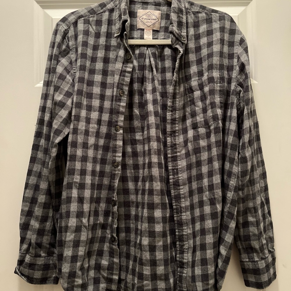 Men's Gray Checkered Shirt